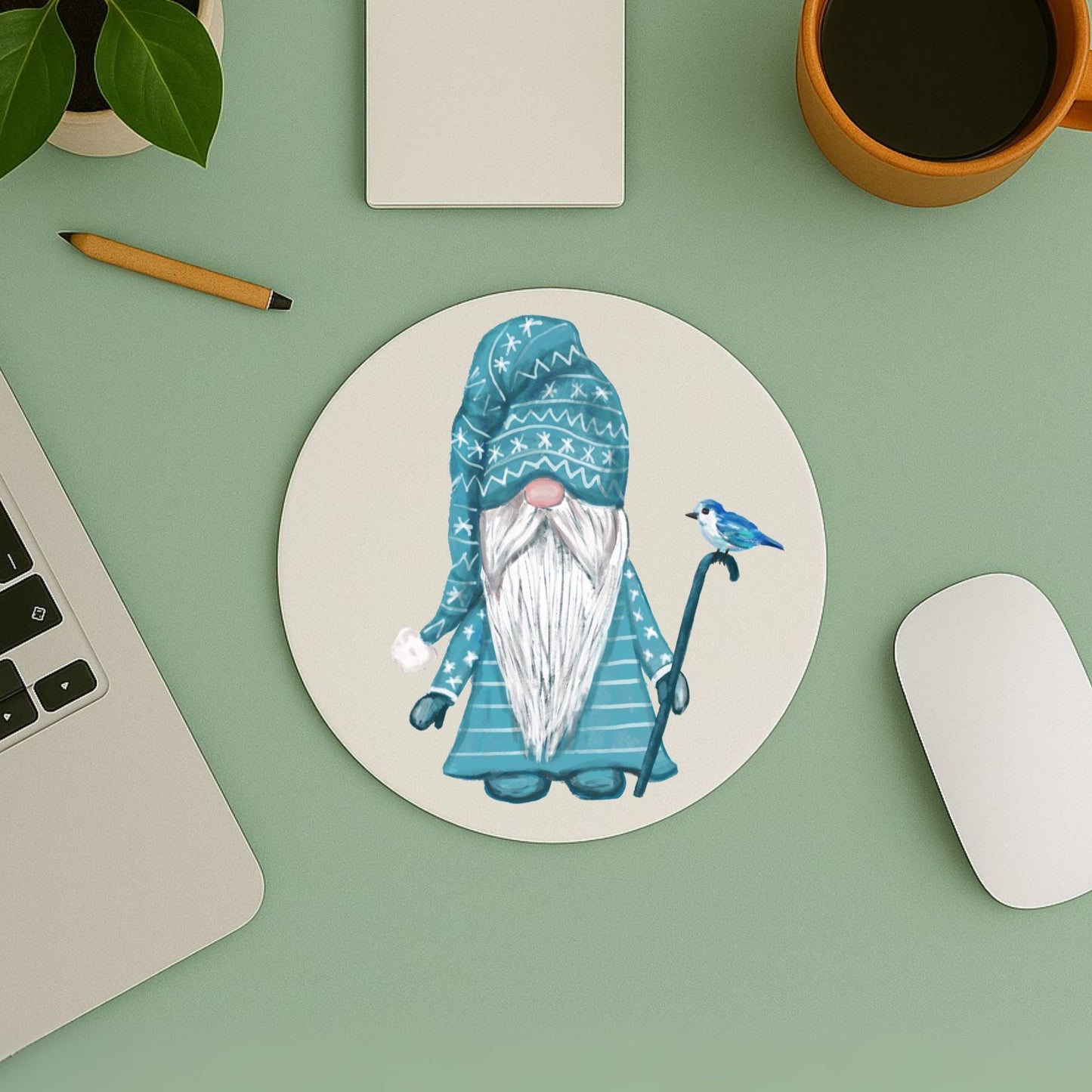 Winter Gnome Mousepad - MerikaArt