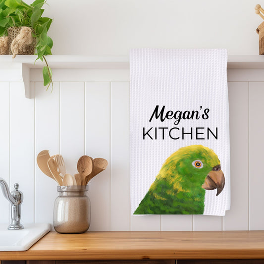 Yellow - Headed Amazon Parrot Kitchen Towel - MerikaArt