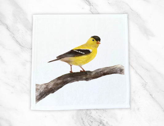 Elegant Golden Finch Washcloth – Perfect for Bird Enthusiasts