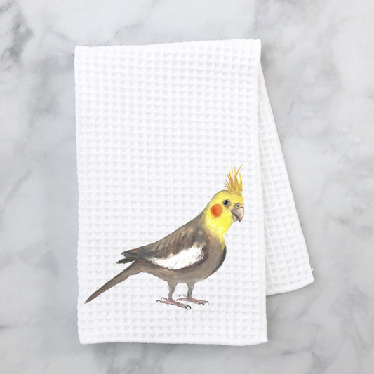 Unique Yellow Cockatiel Kitchen Towel