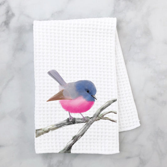 Unique Pink Robin Kitchen Towel