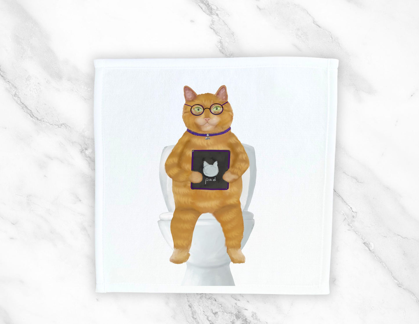 Playful Ginger Cat Washcloth – A Delight for Cat Enthusiasts