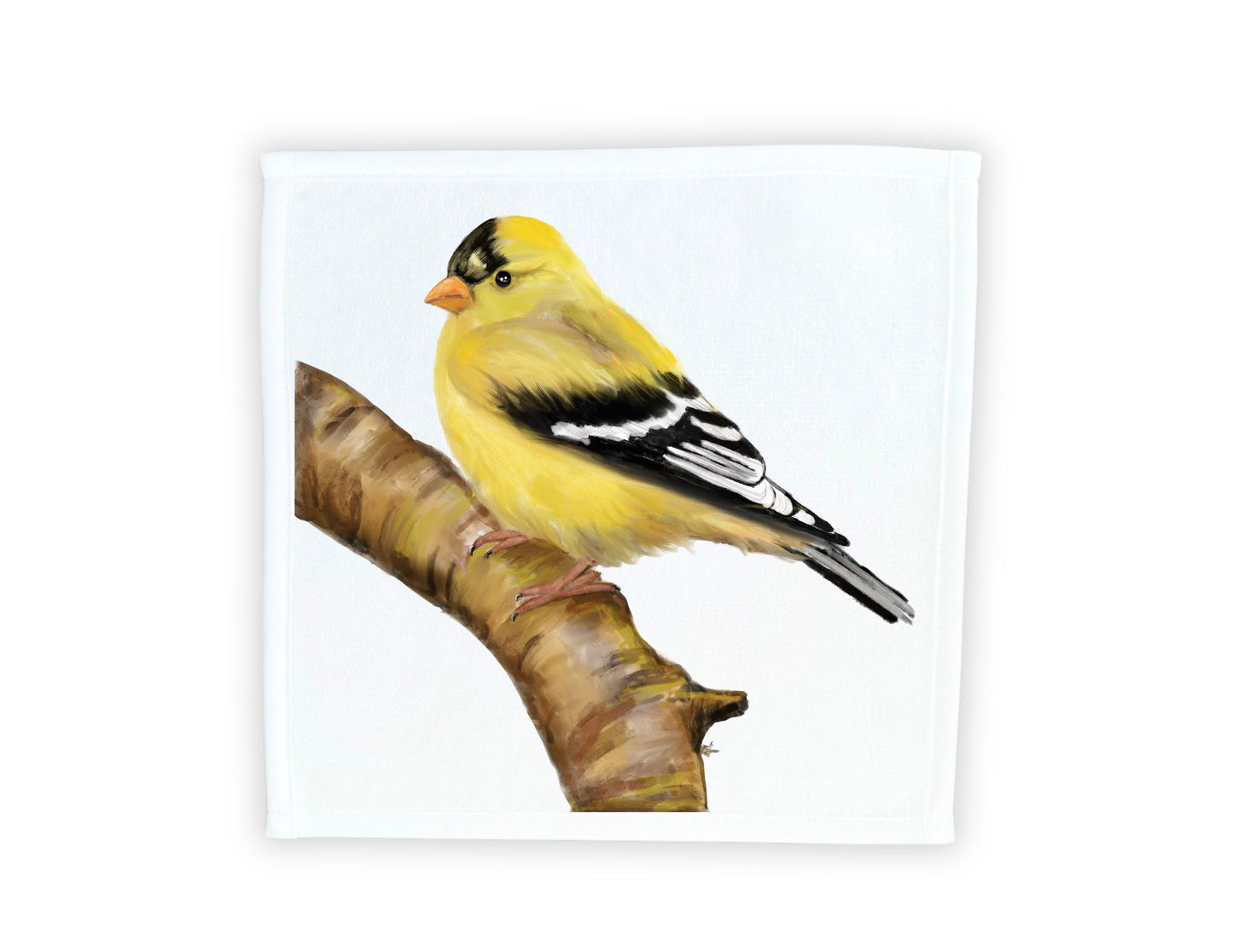 Golden Finch Washcloth – A Vibrant Nature-Inspired Towel