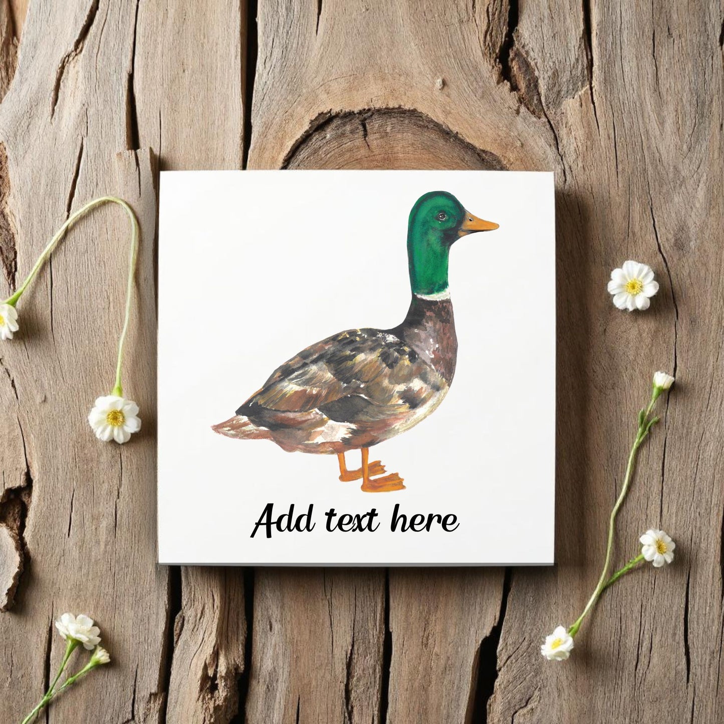 Mallard Duck Ceramic Tile – Handcrafted Bird Lover Artwork