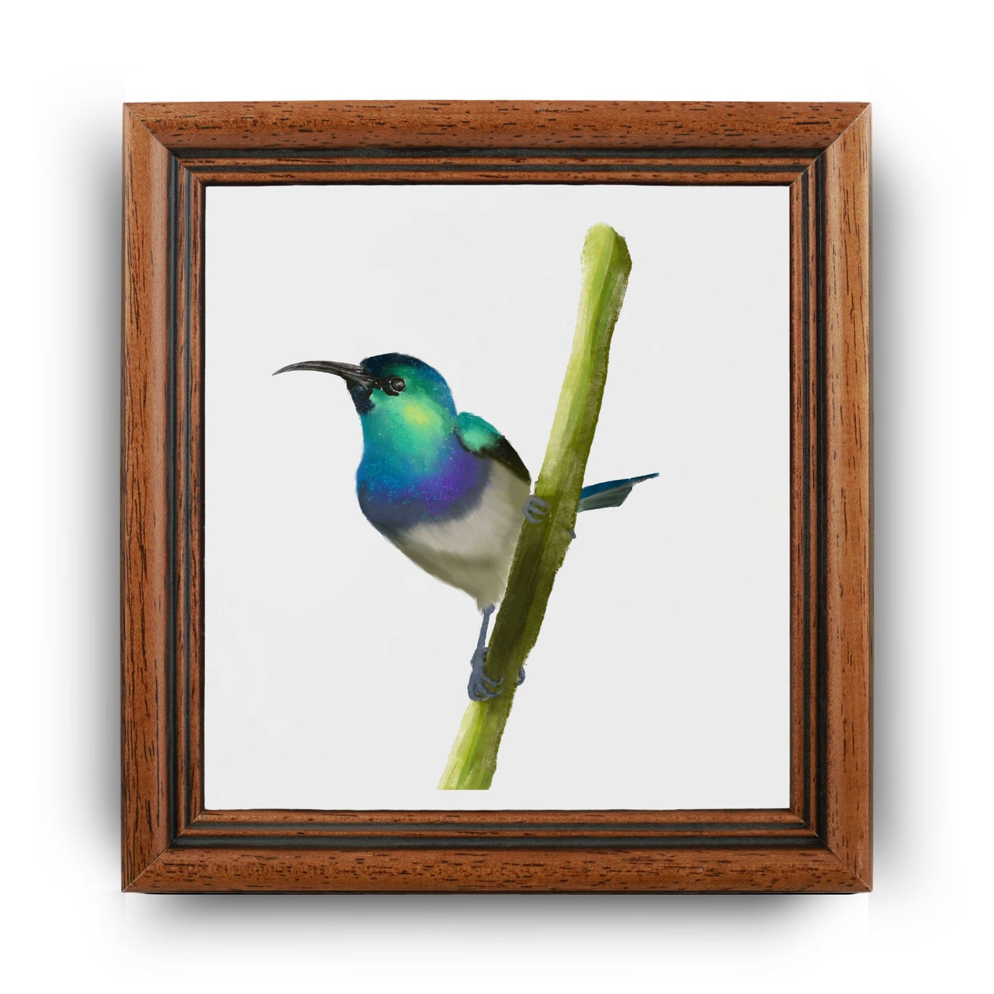 Hummingbird Ceramic Tile – Handcrafted Bird Lover Artwork