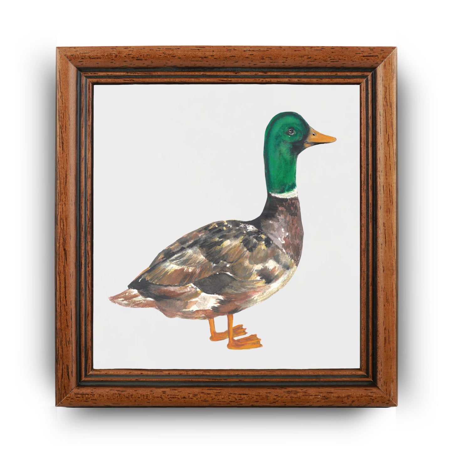 Mallard Duck Ceramic Tile – Handcrafted Bird Lover Artwork