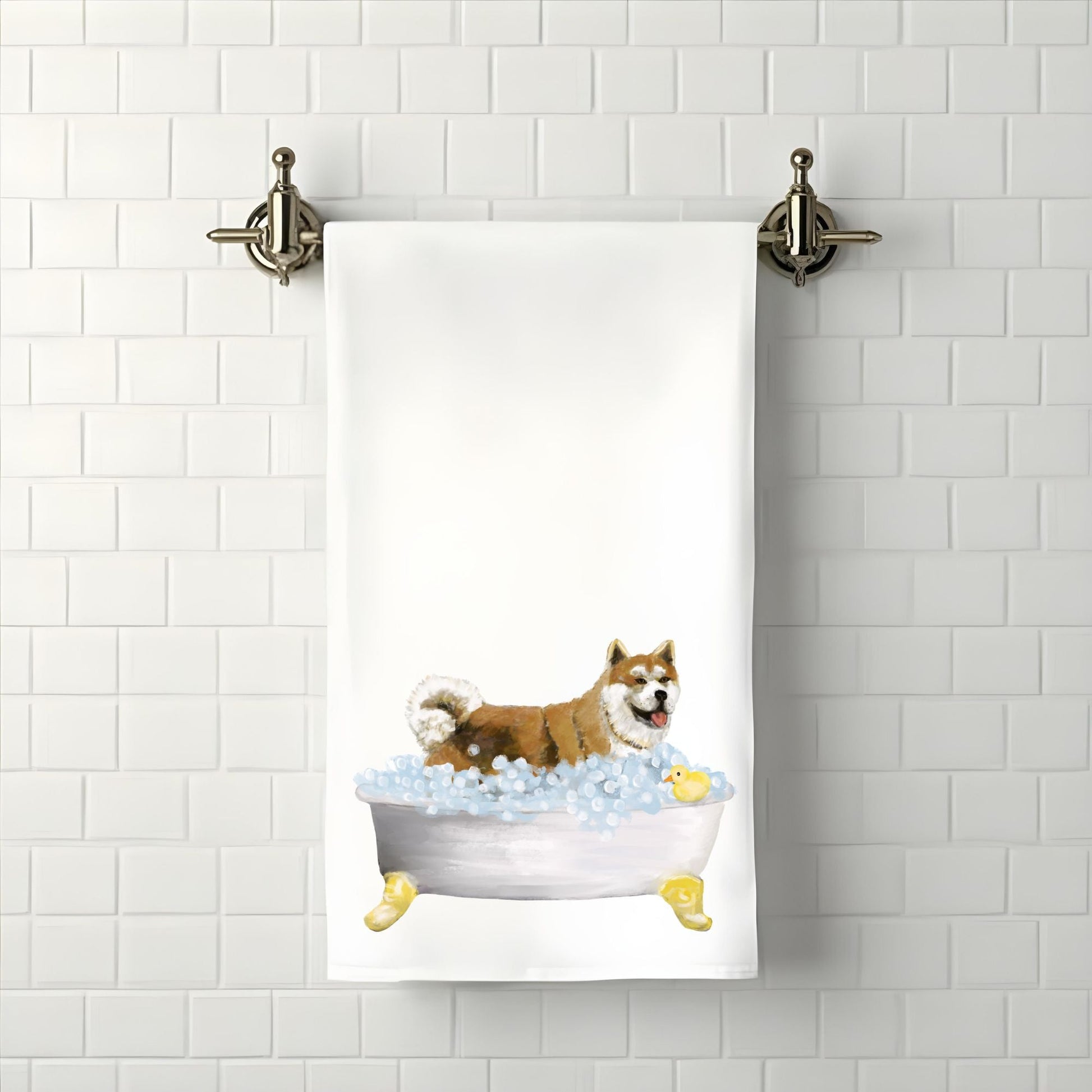 Akita Bath Bathroom Towel - MerikaArt