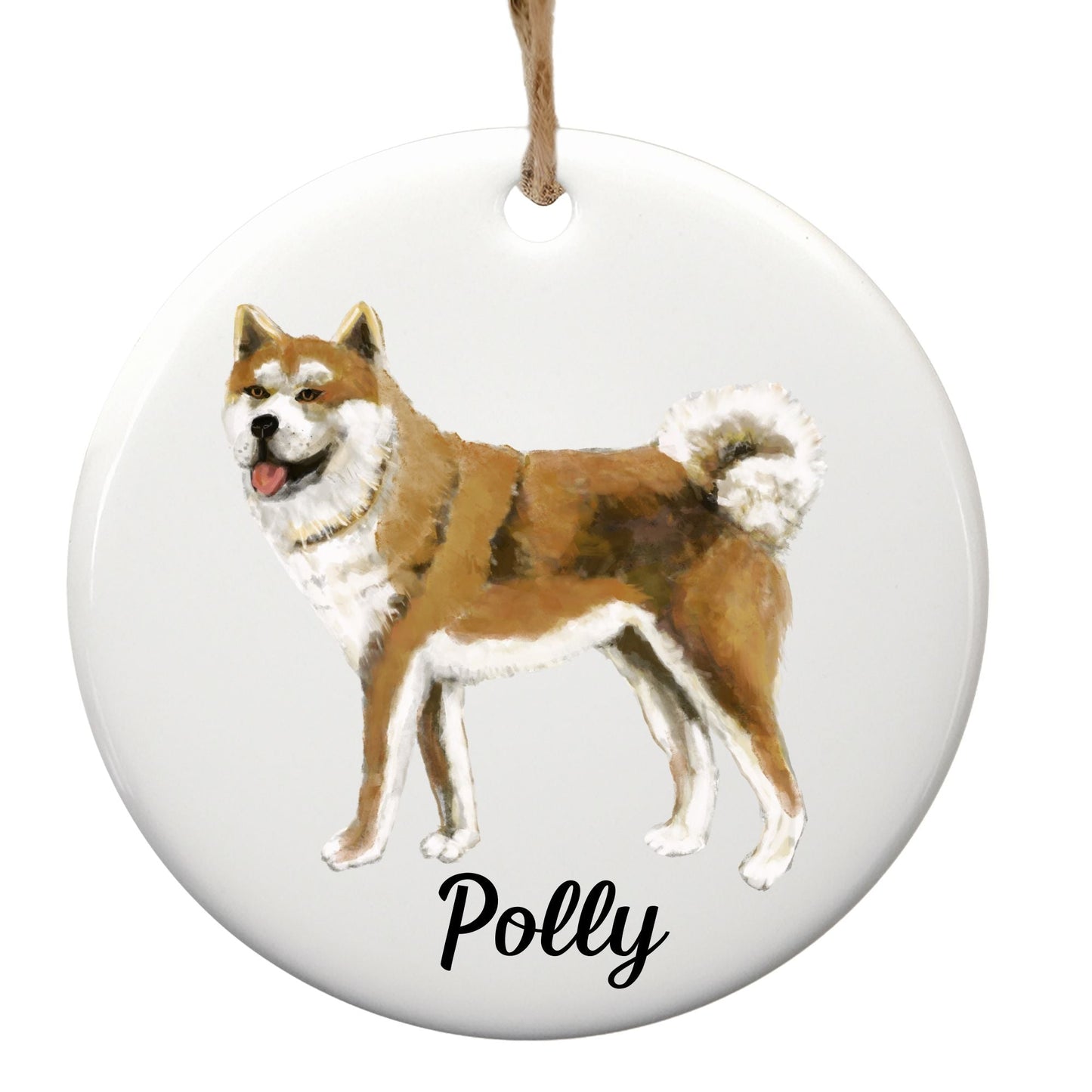 Akita Ceramic Ornament - MerikaArt