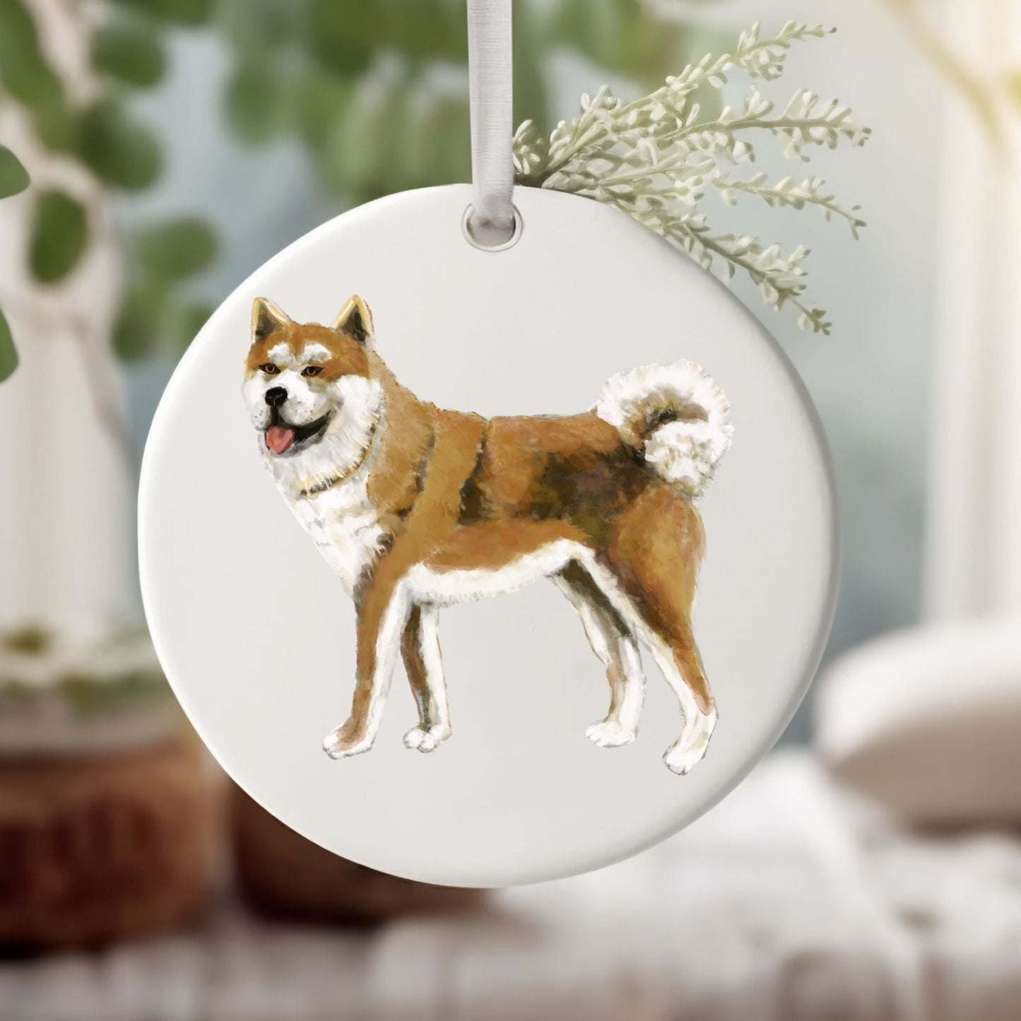 Akita Ceramic Ornament - MerikaArt
