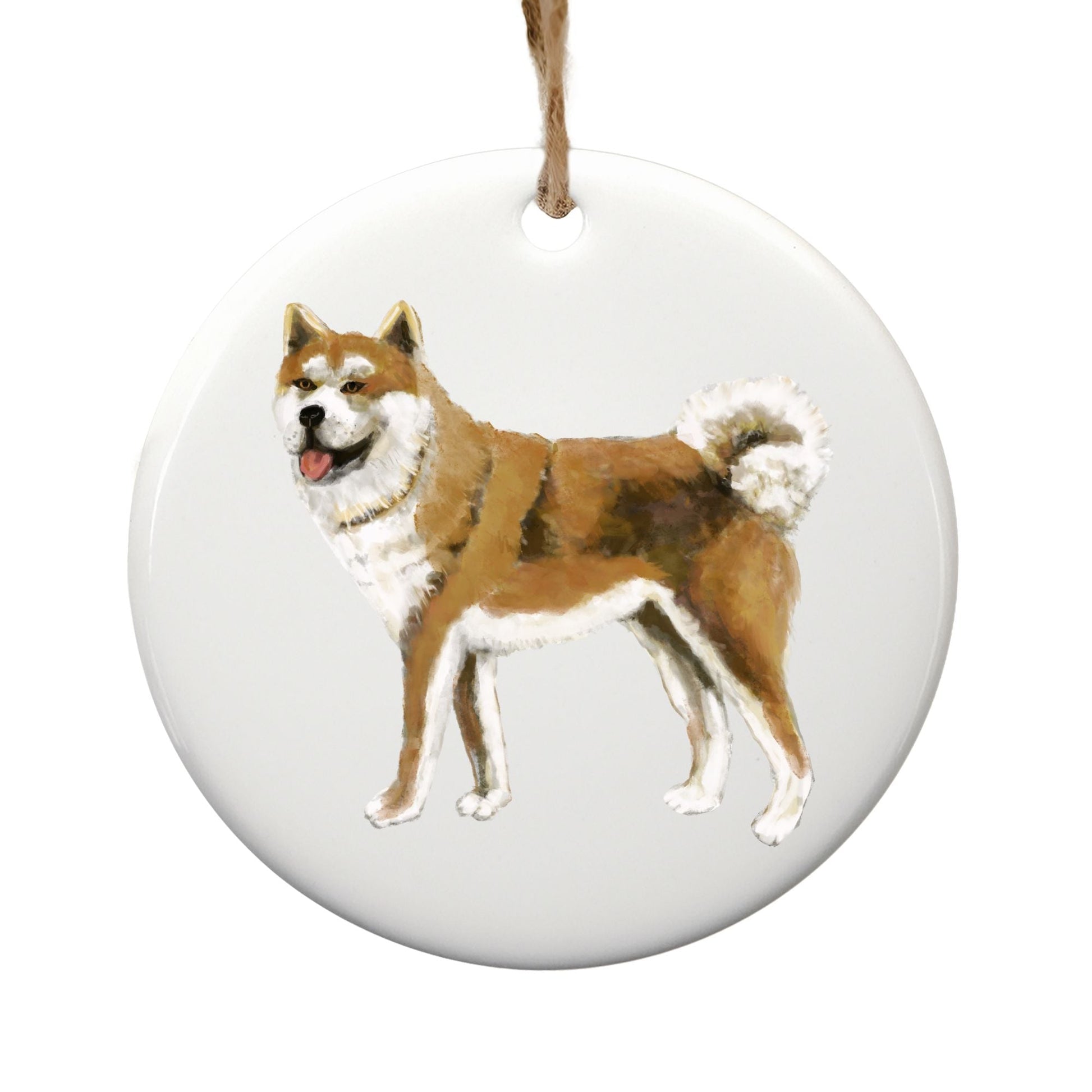 Akita Ceramic Ornament - MerikaArt