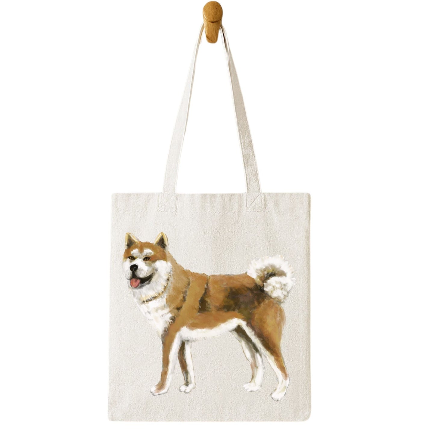 Akita Dog Canvas Tote Bag - MerikaArt