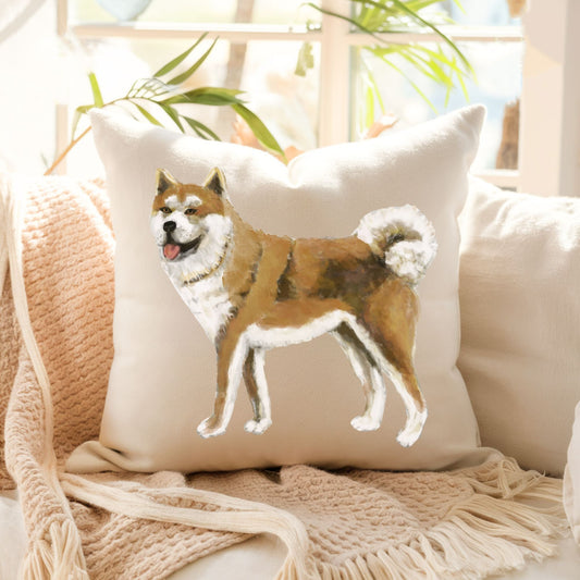 Akita Dog Pillow - MerikaArt