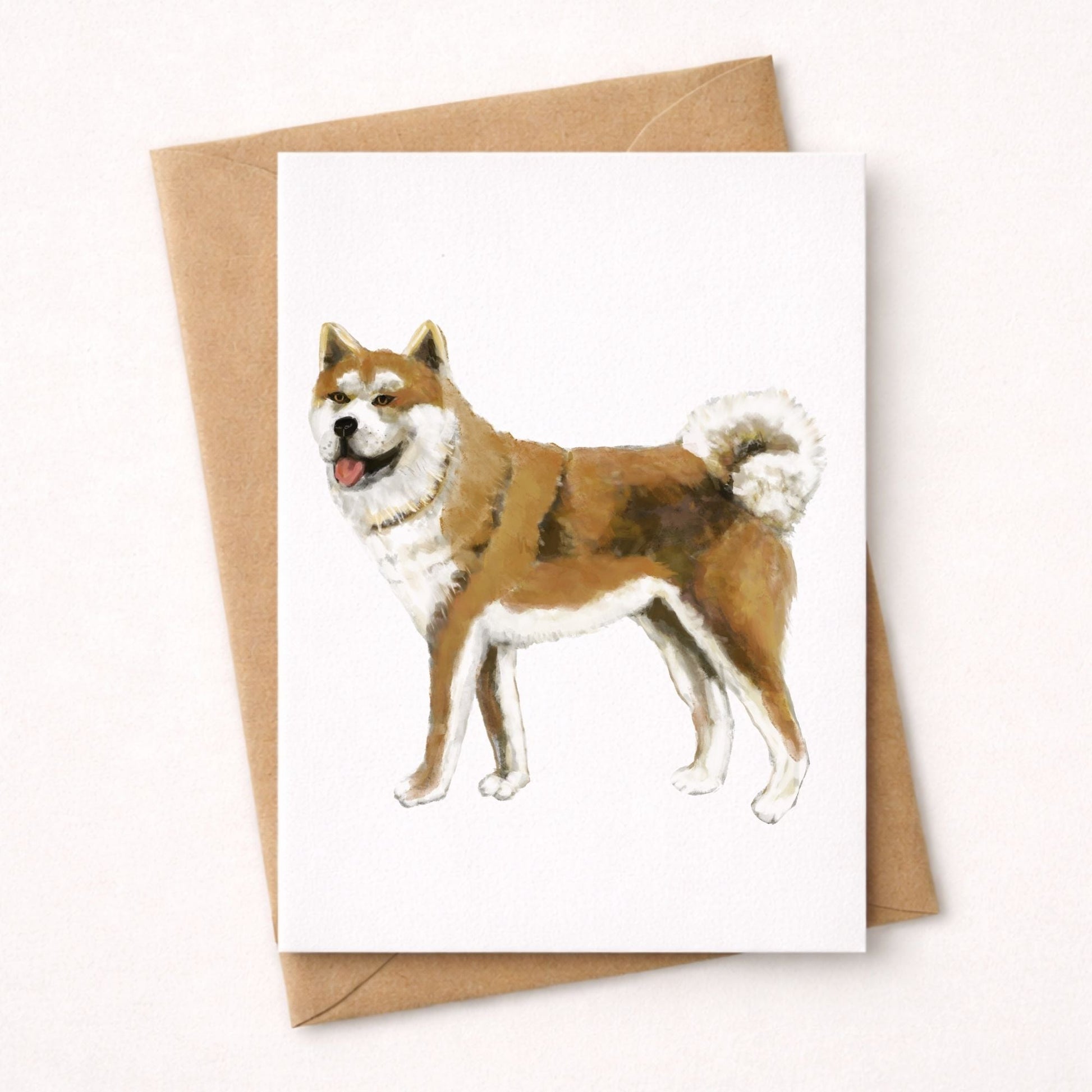 Akita Dog Postcard - MerikaArt