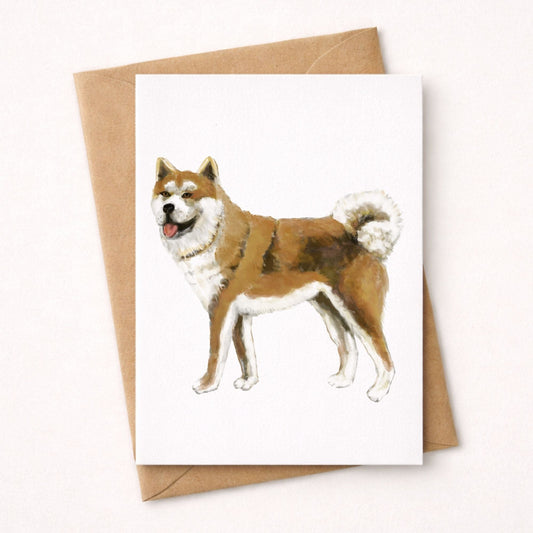 Akita Dog Postcard - MerikaArt