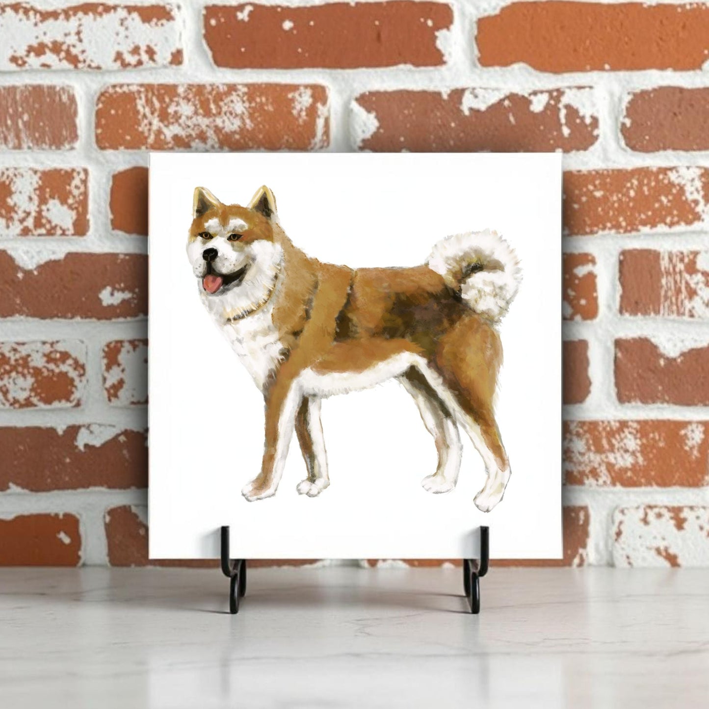 Akita Inu Ceramic Tile - MerikaArt