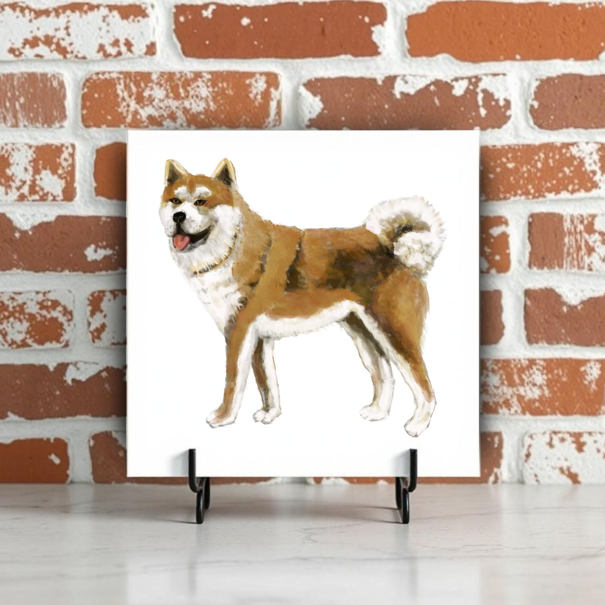 Akita Inu Ceramic Tile - MerikaArt