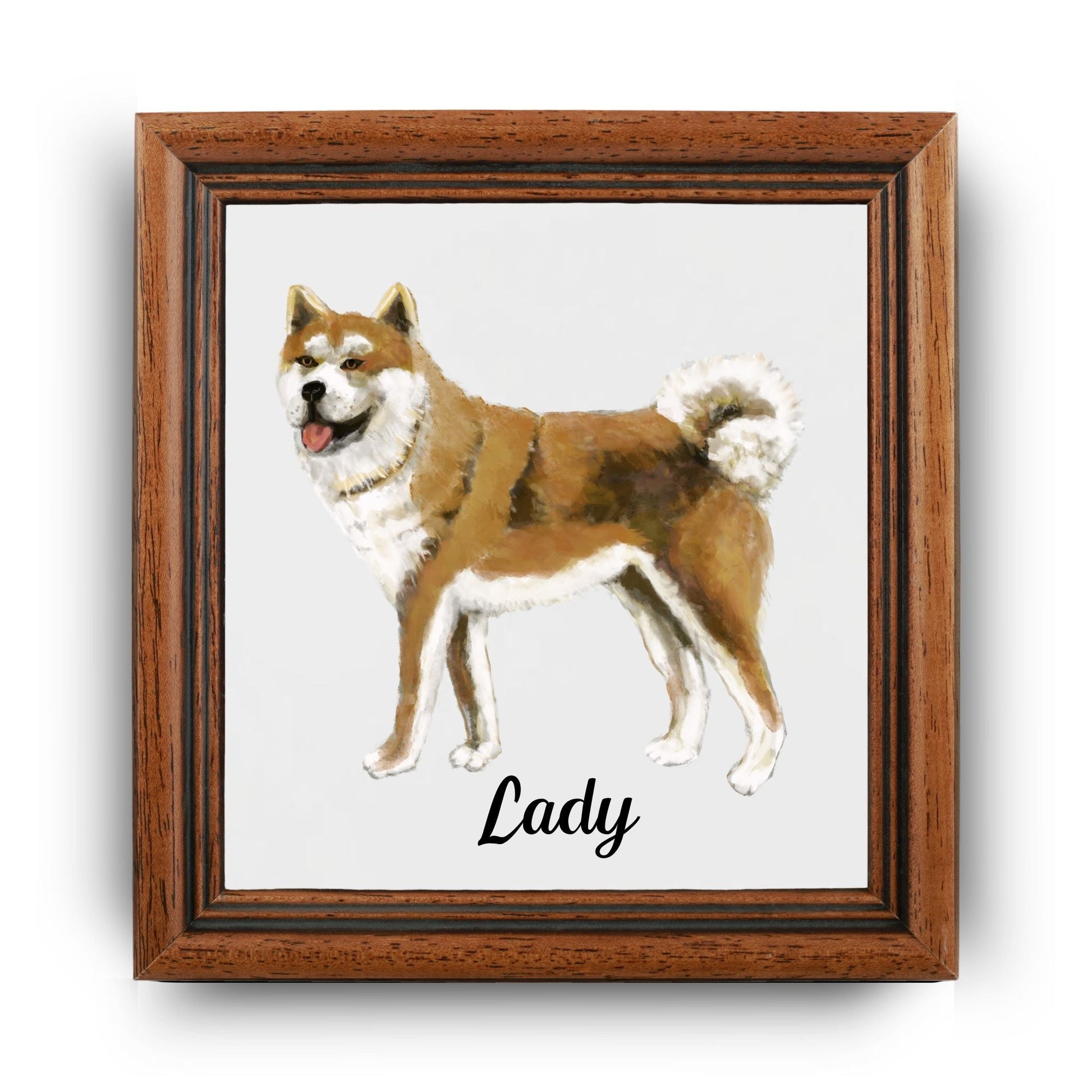 Akita Inu Ceramic Tile - MerikaArt