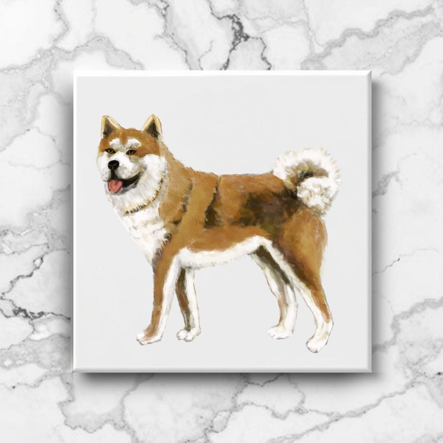 Akita Inu Ceramic Tile - MerikaArt