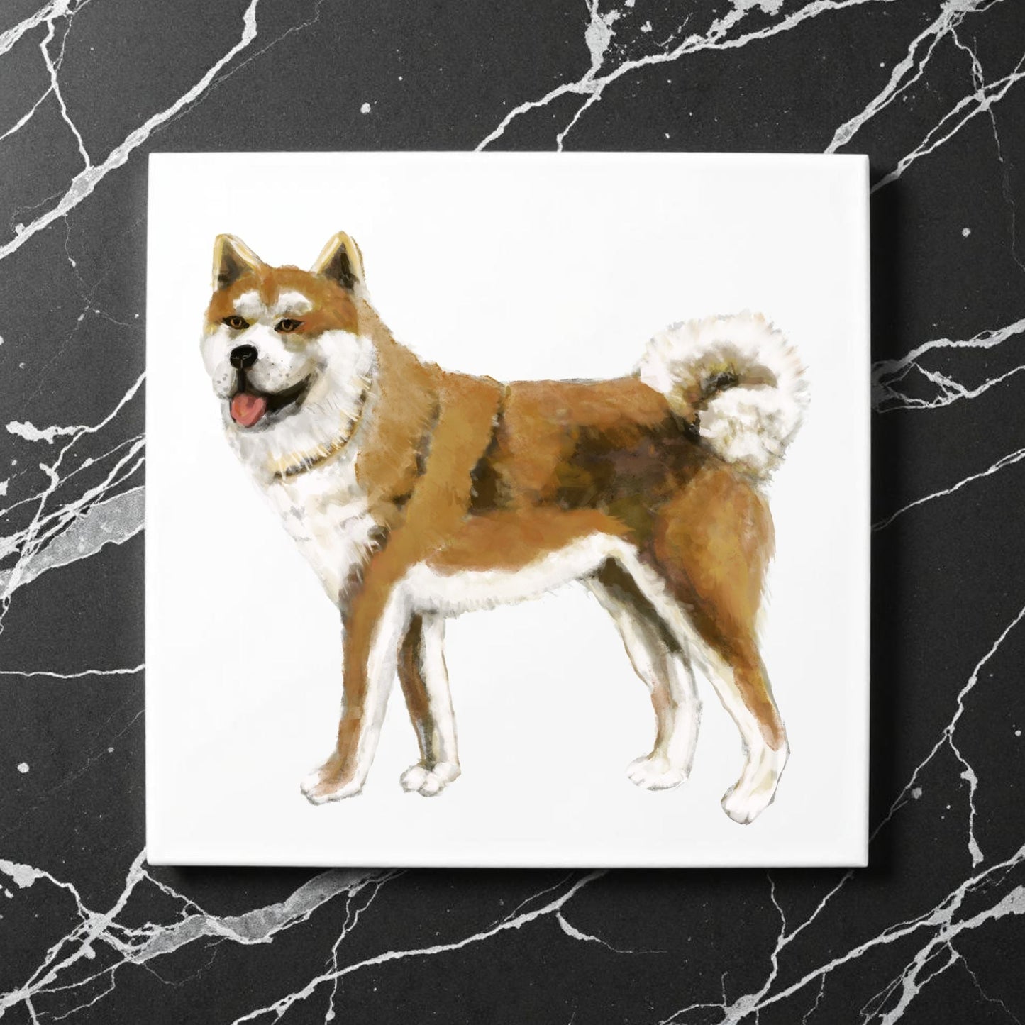 Akita Inu Ceramic Tile - MerikaArt