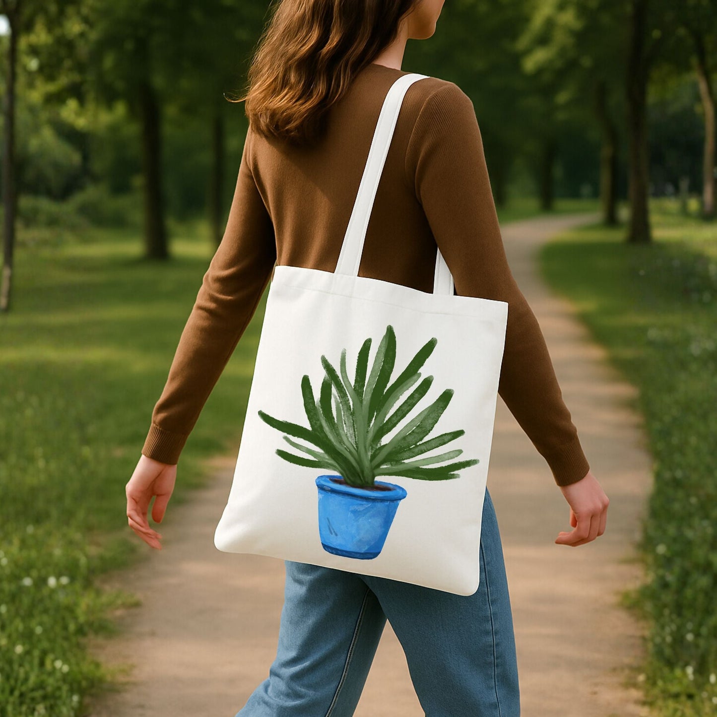 Aloe Vera Canvas Tote Bag - MerikaArt