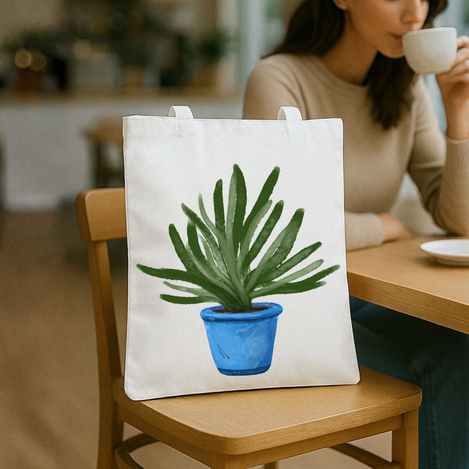 Aloe Vera Canvas Tote Bag - MerikaArt