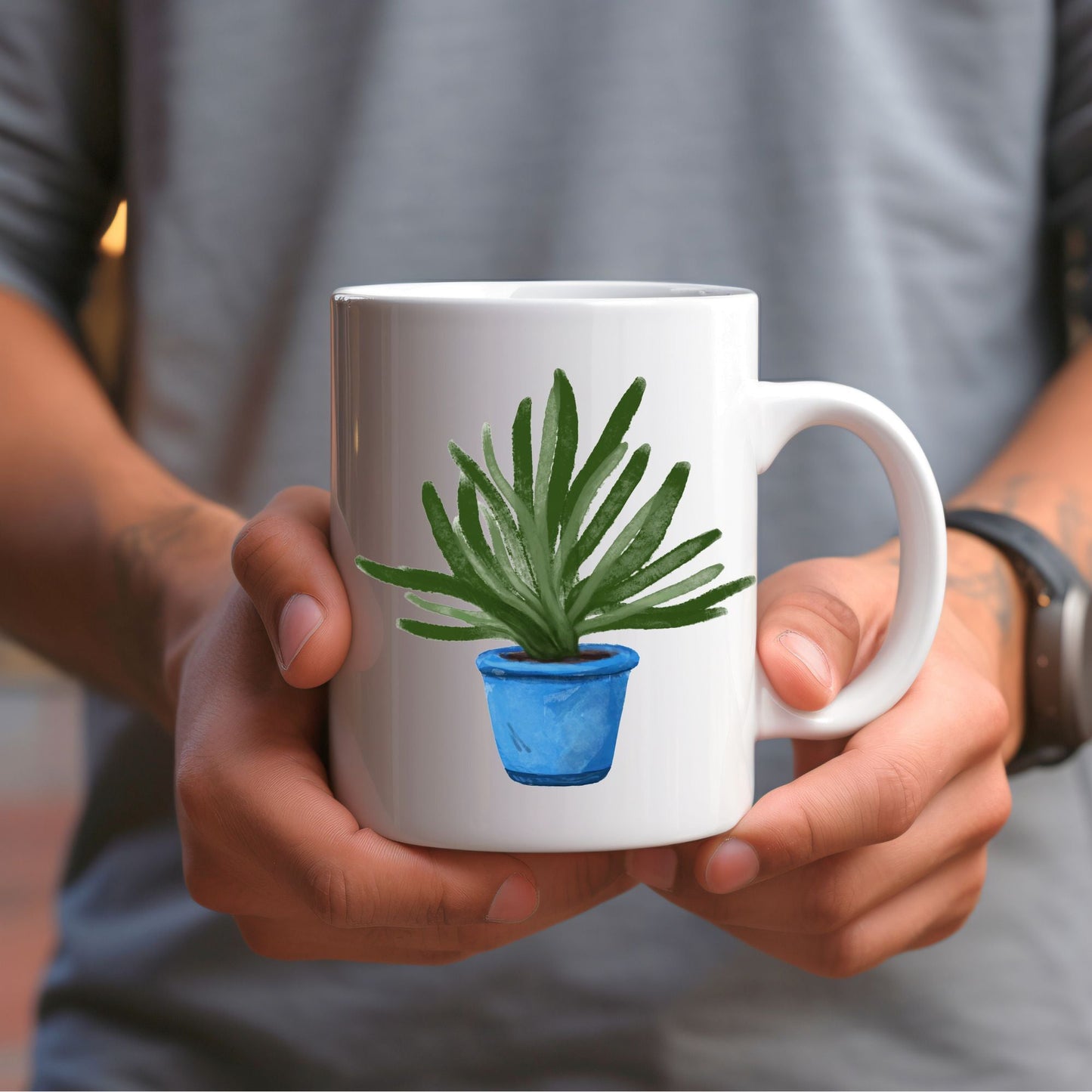 Aloe Vera Plant Mug - MerikaArt
