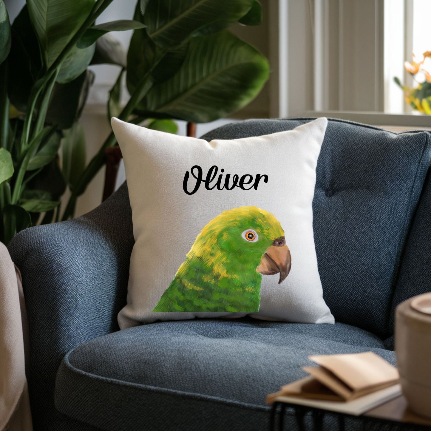 Amazon Parrot Bird Pillow - MerikaArt