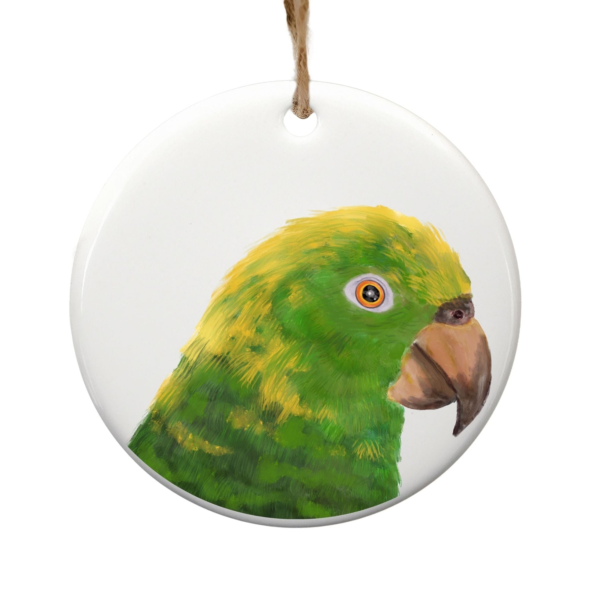 Amazon Parrot Ceramic Ornament - MerikaArt