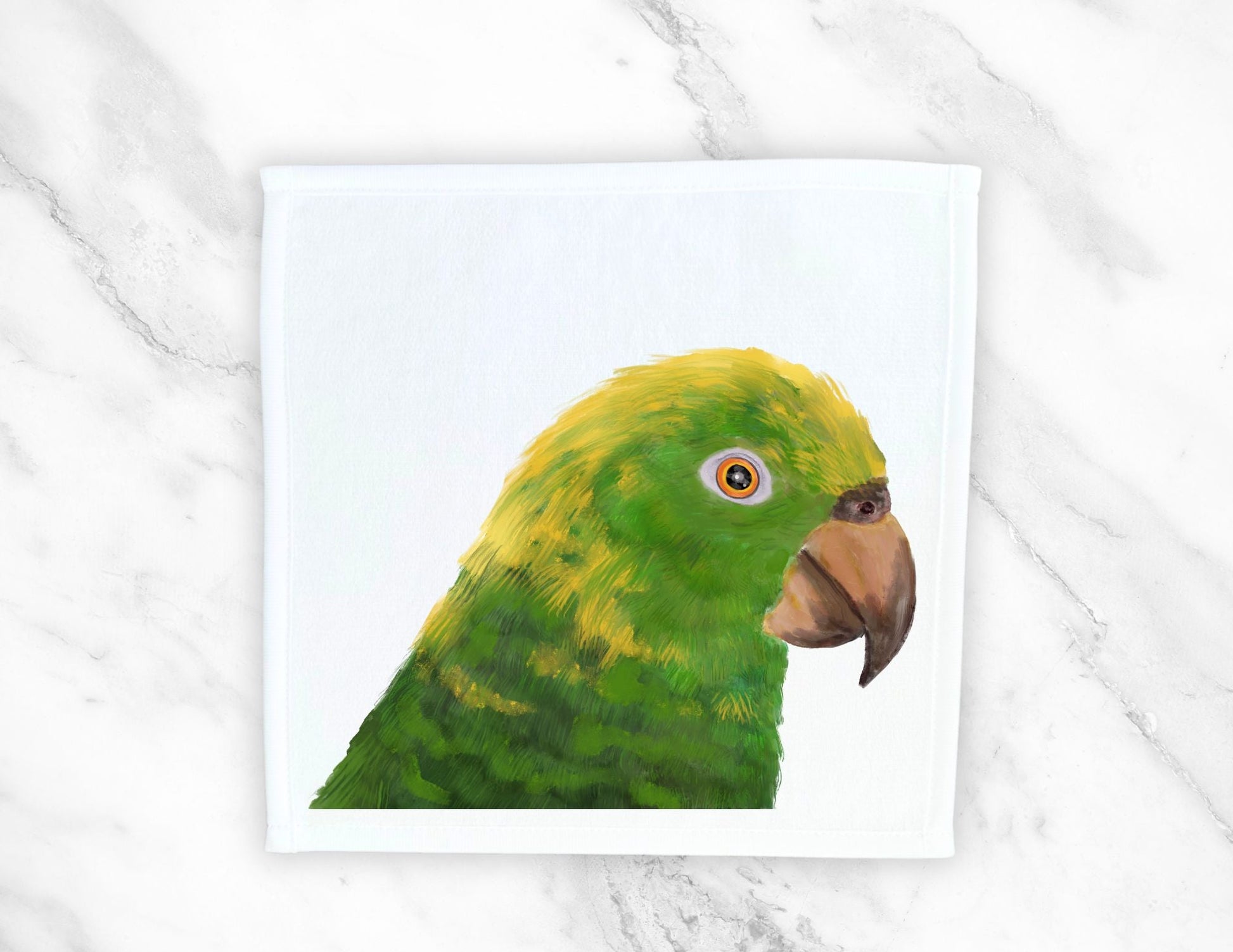 Amazon Parrot Washcloth - MerikaArt