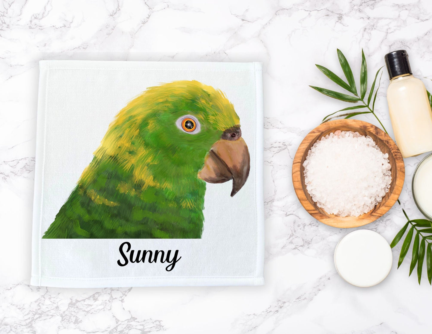 Amazon Parrot Washcloth - MerikaArt