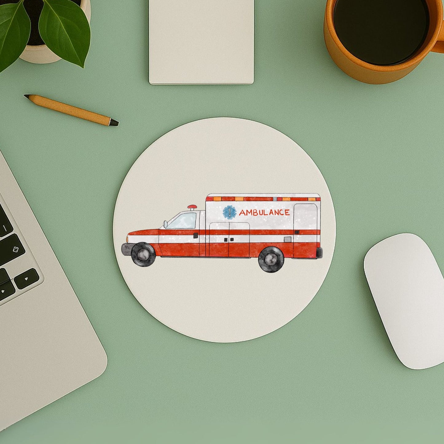 Ambulance Mousepad - MerikaArt