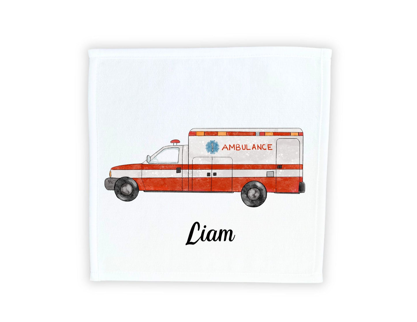 Ambulance Washcloth - MerikaArt