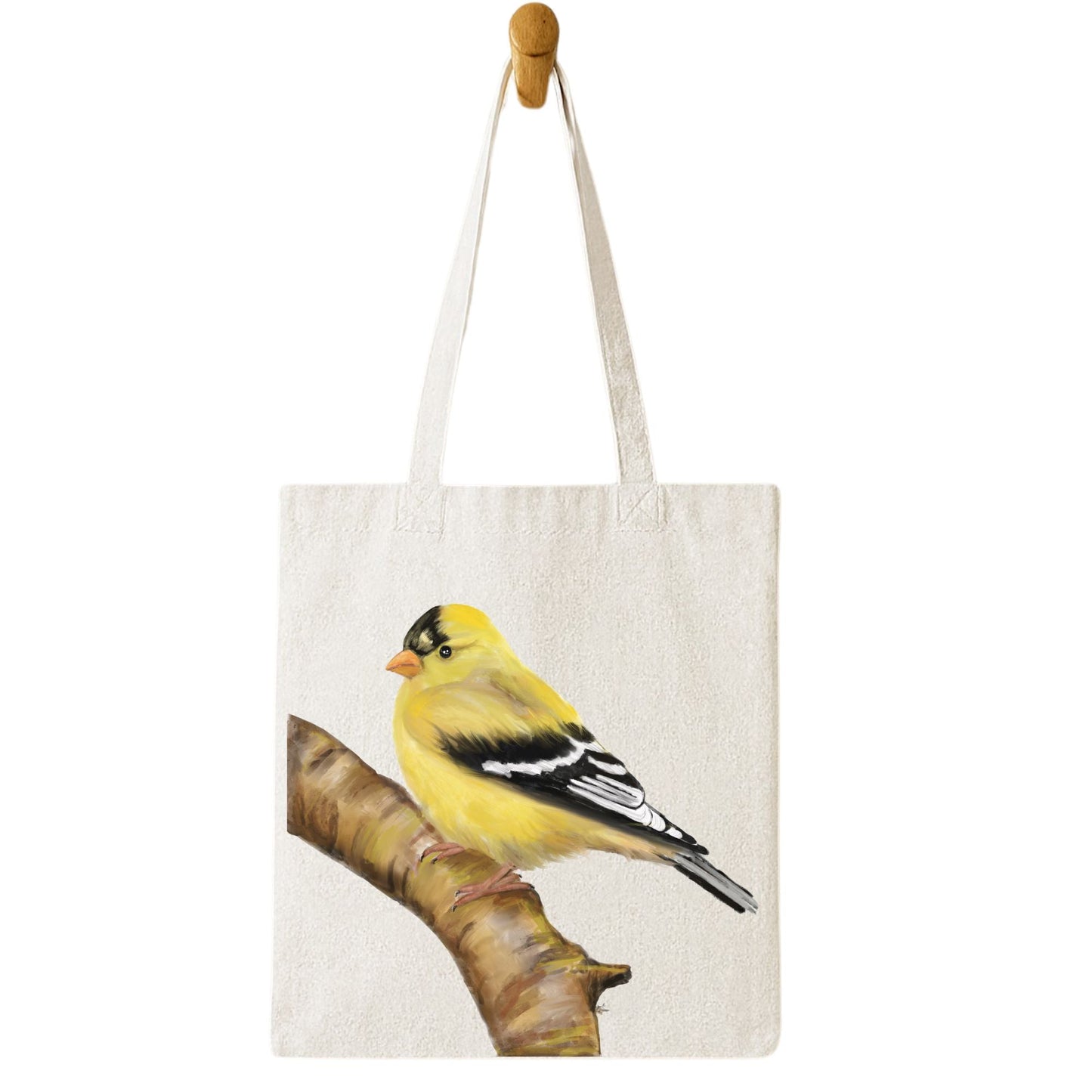 American Goldfinch Canvas Tote Bag - MerikaArt