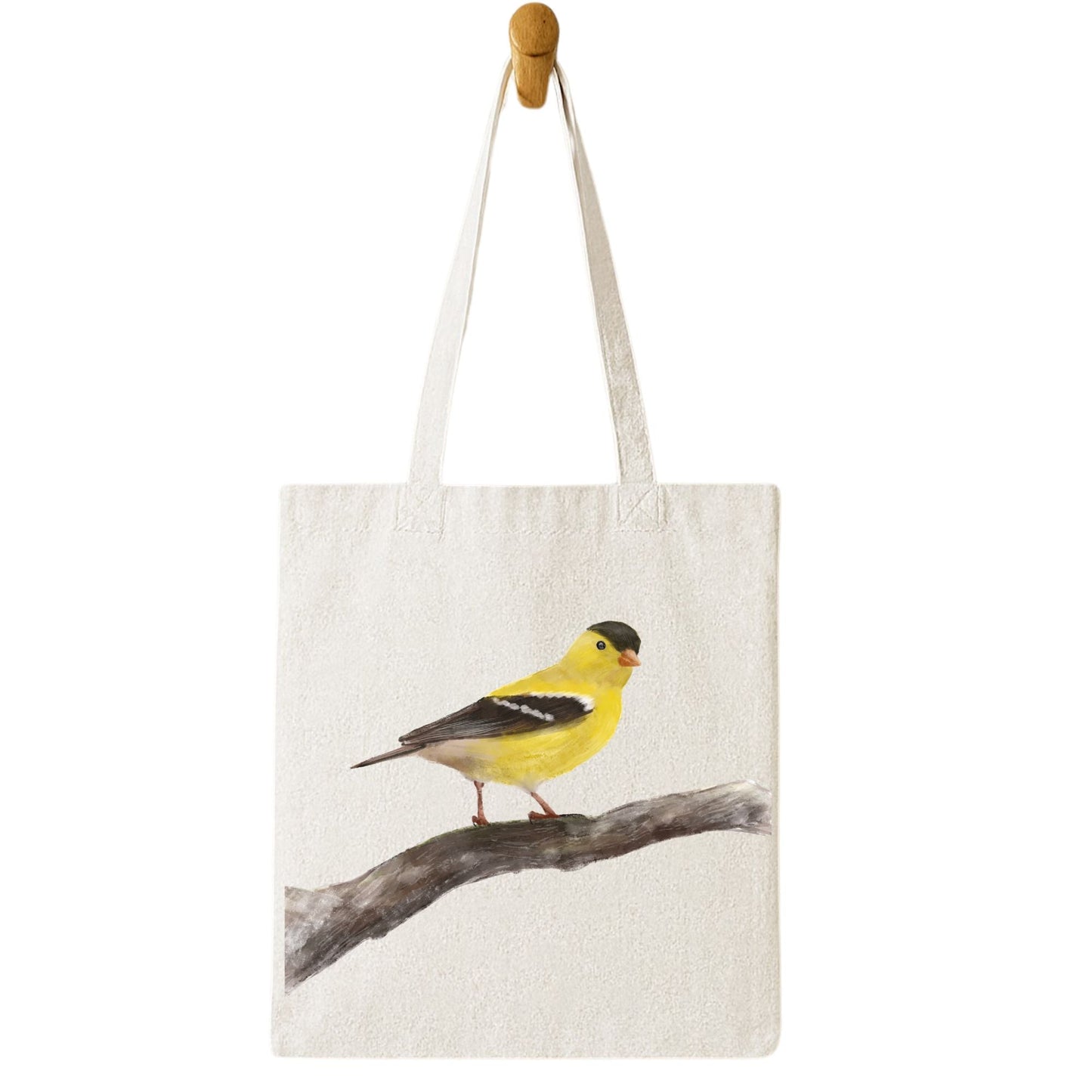 American Goldfinch Canvas Tote Bag - MerikaArt