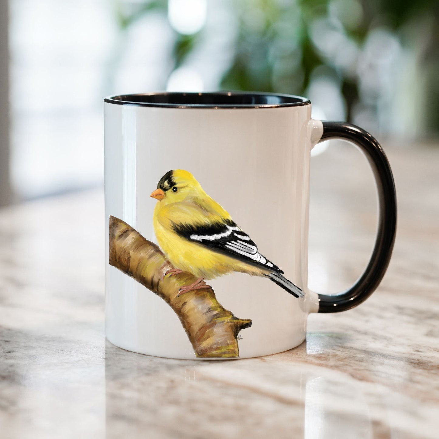 American Goldfinch Ceramic Coffee Mug - MerikaArt