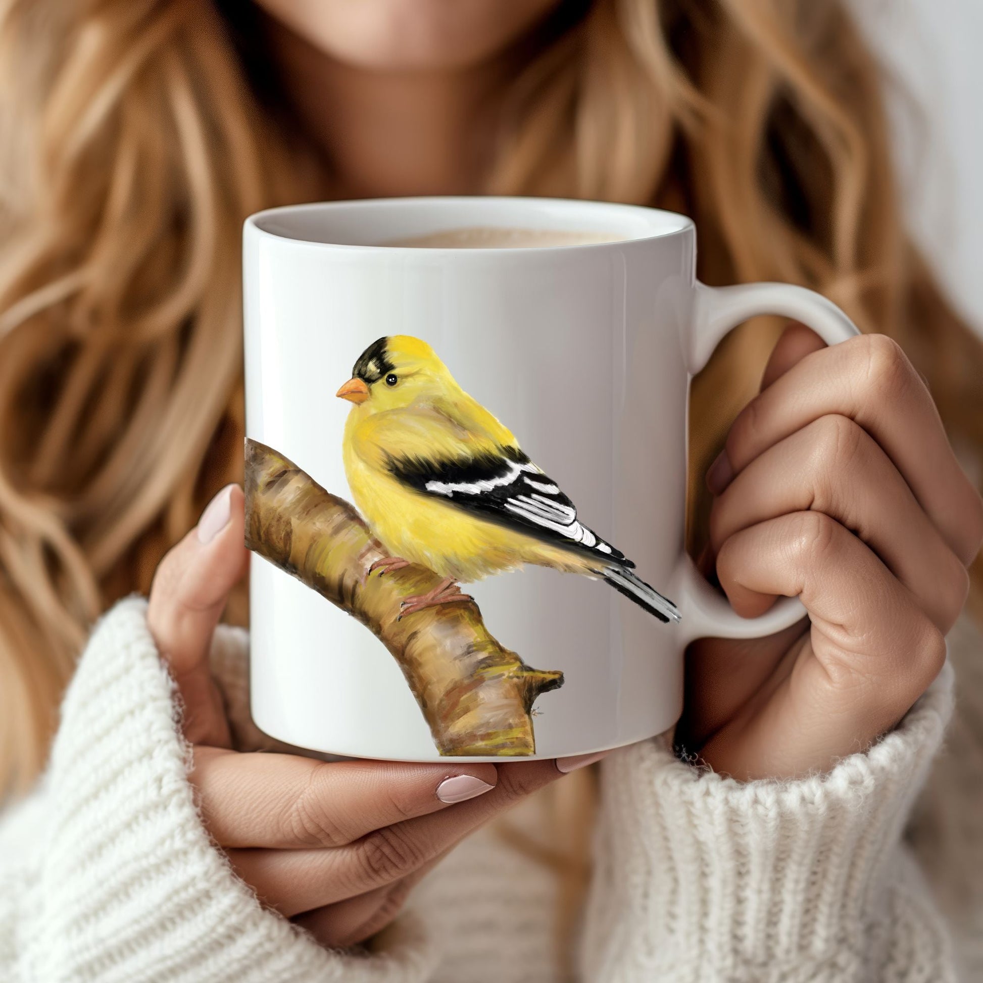 American Goldfinch Ceramic Coffee Mug - MerikaArt