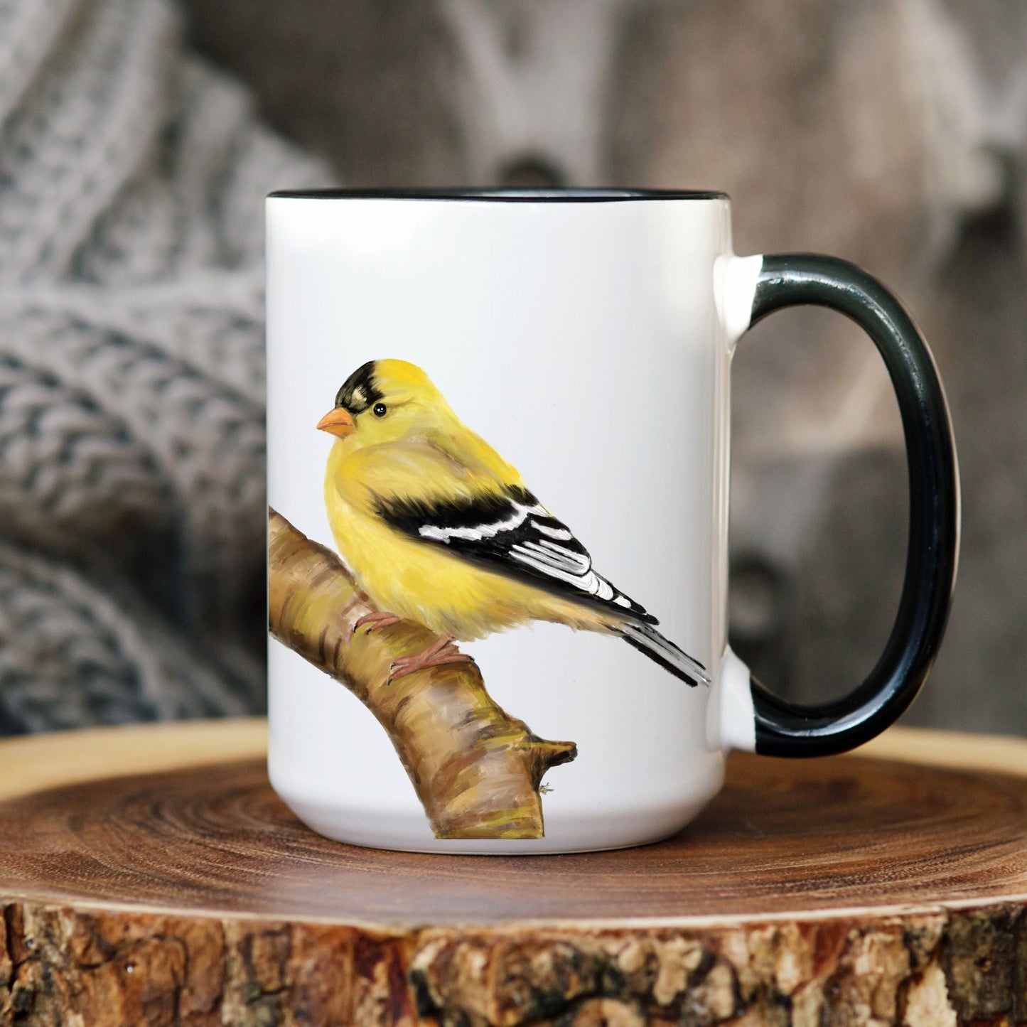 American Goldfinch Ceramic Coffee Mug - MerikaArt