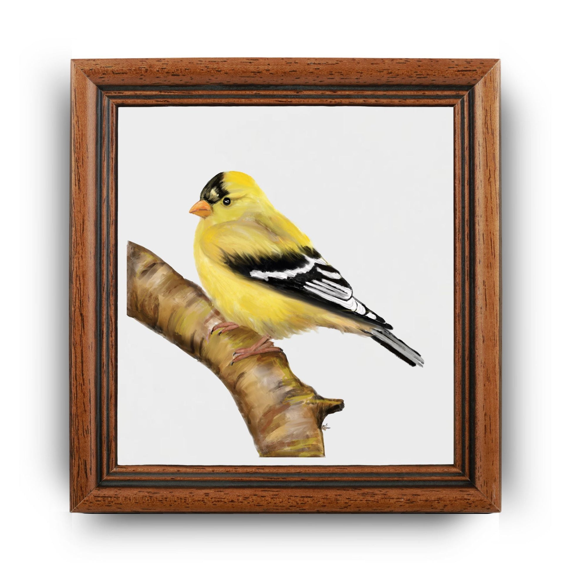 American Goldfinch Ceramic Tile – Handcrafted Bird Design - MerikaArt