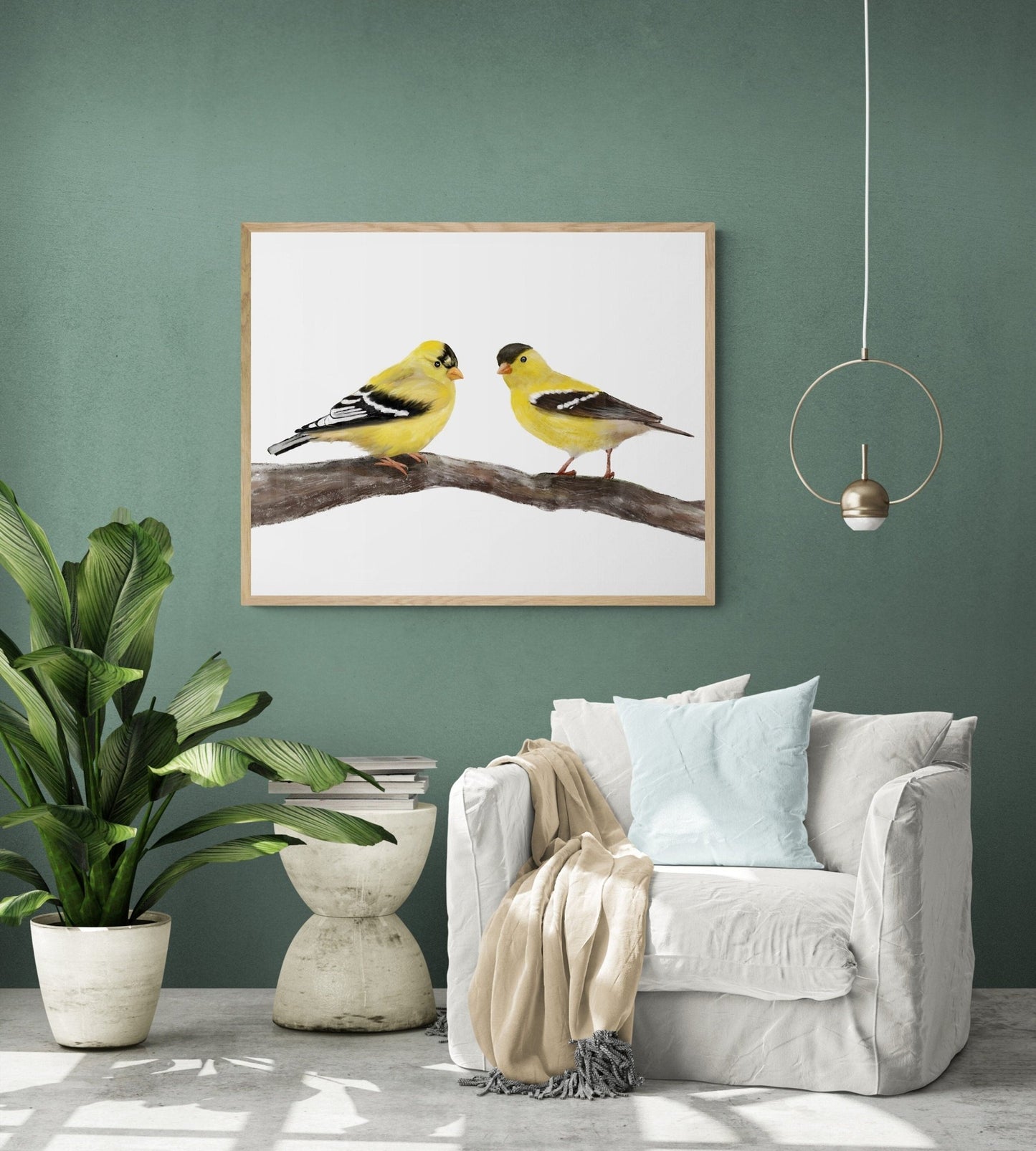 American Goldfinch Couple Print - MerikaArt