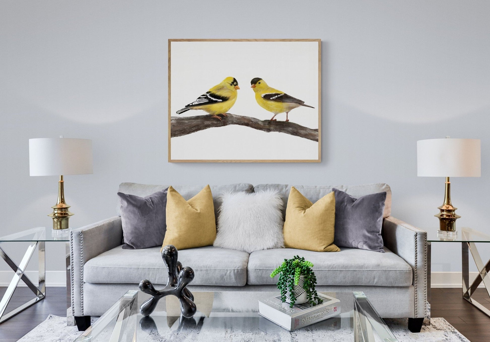 American Goldfinch Couple Print - MerikaArt