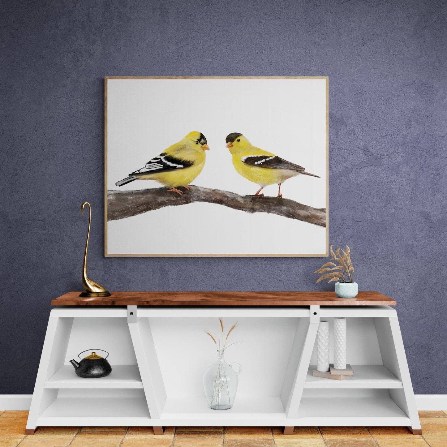 American Goldfinch Couple Print - MerikaArt