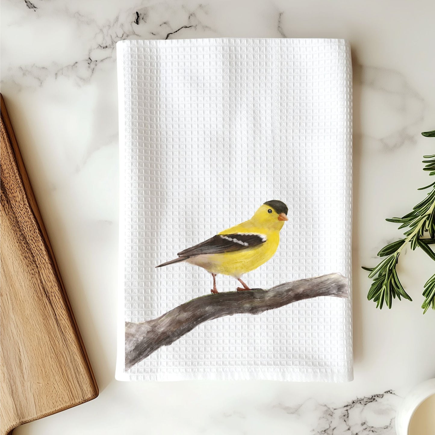 American Goldfinch Kitchen Towel - MerikaArt