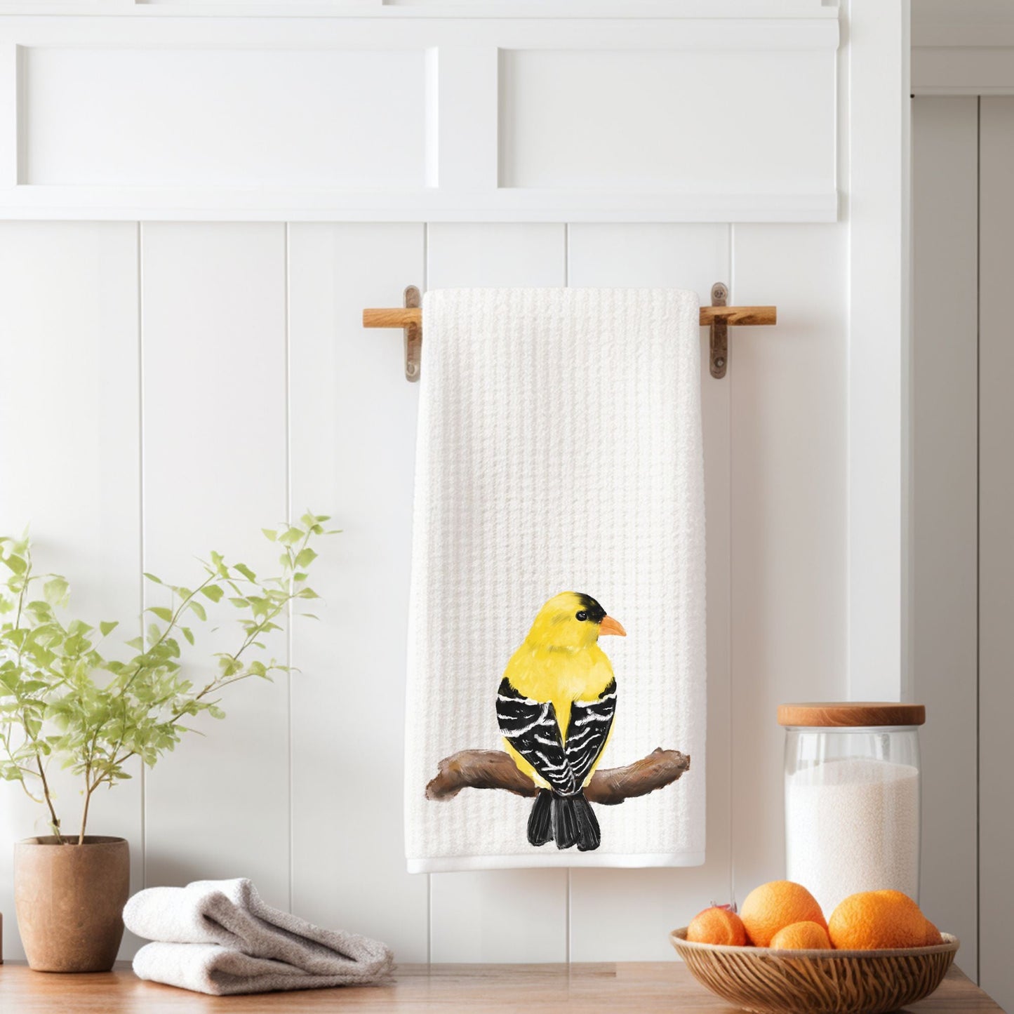 American Goldfinch Kitchen Towel - MerikaArt