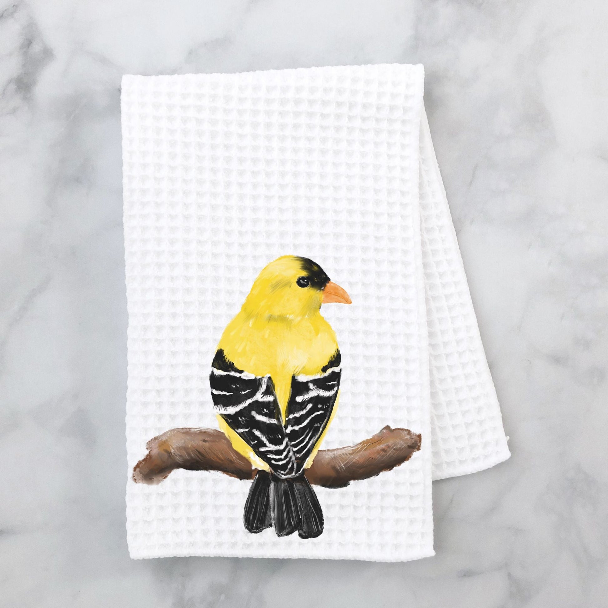 American Goldfinch Kitchen Towel - MerikaArt