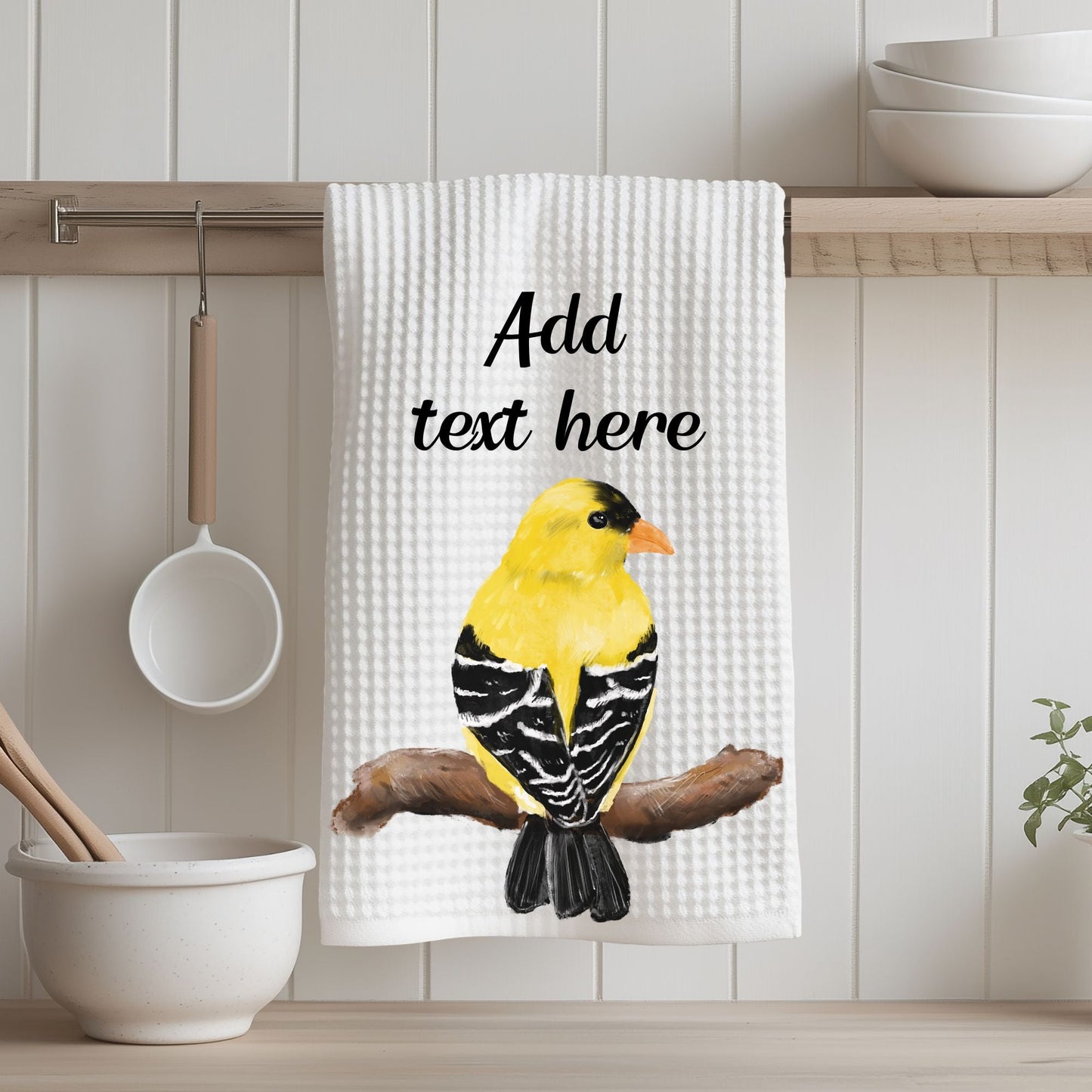 American Goldfinch Kitchen Towel - MerikaArt