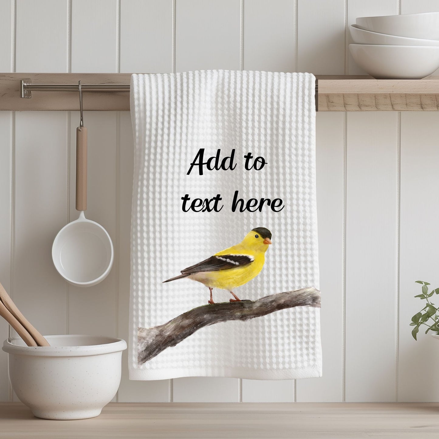 American Goldfinch Kitchen Towel - MerikaArt