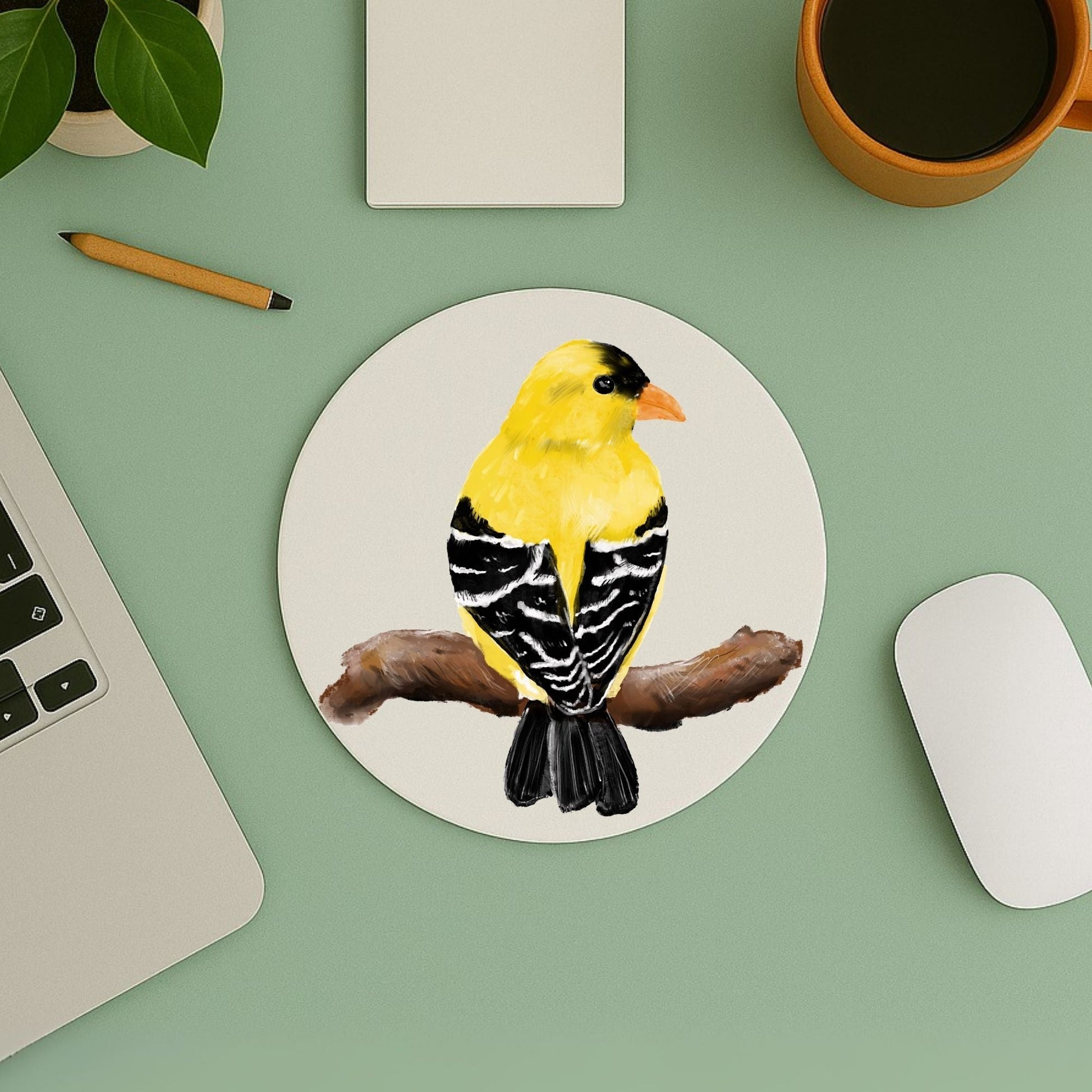 American Goldfinch Mousepad - MerikaArt