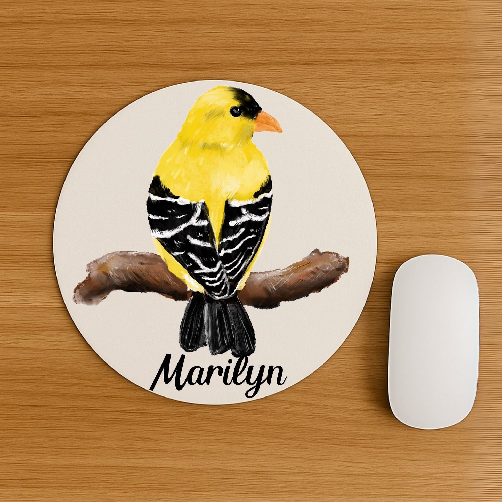 American Goldfinch Mousepad - MerikaArt