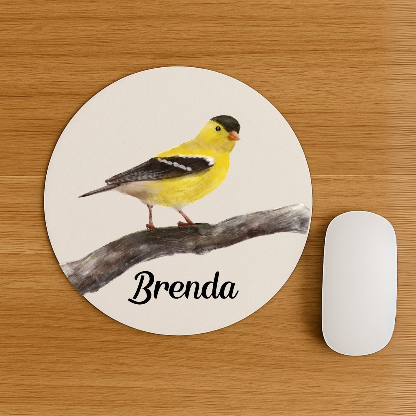 American Goldfinch Mousepad - MerikaArt