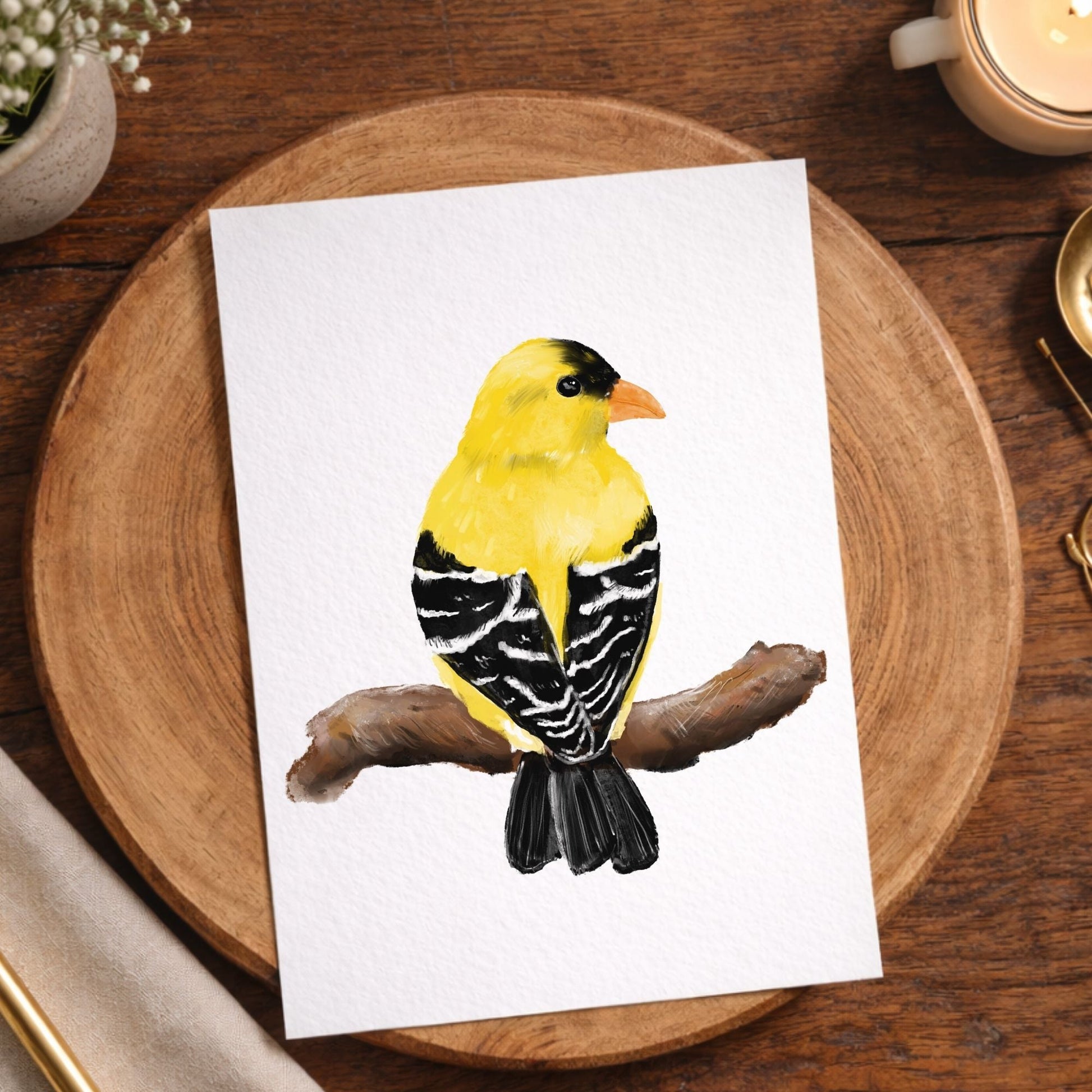 American Goldfinch Postcard - MerikaArt